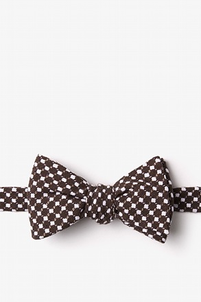 _Descanso Brown Self-Tie Bow Tie_