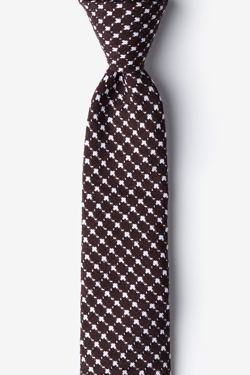 Descanso Brown Skinny Tie Photo (0)