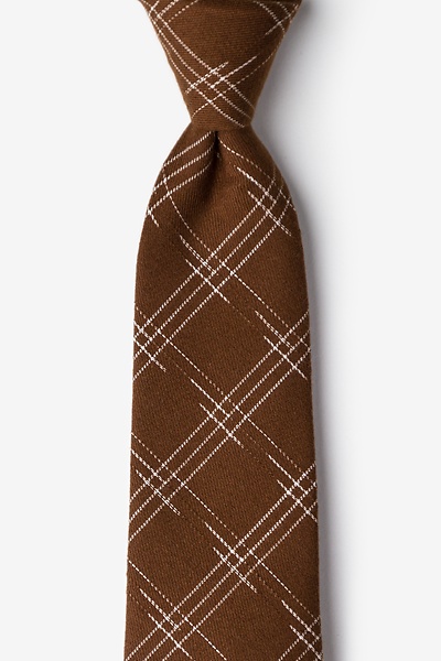 Brown Cotton Escondido Extra Long Tie