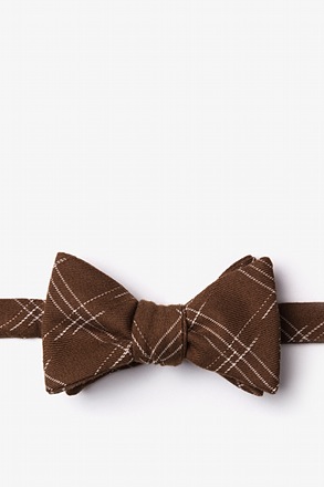 _Escondido Brown Self-Tie Bow Tie_