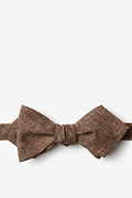 Galveston Brown Diamond Tip Bow Tie Photo (0)