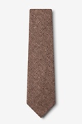 Galveston Brown Extra Long Tie Photo (1)