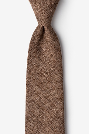Galveston Brown Extra Long Tie
