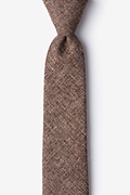 Galveston Brown Skinny Tie Photo (0)