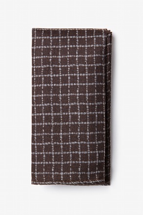 _Glendale Brown Pocket Square_