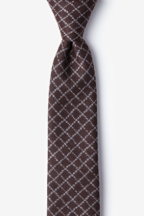 Glendale Brown Skinny Tie