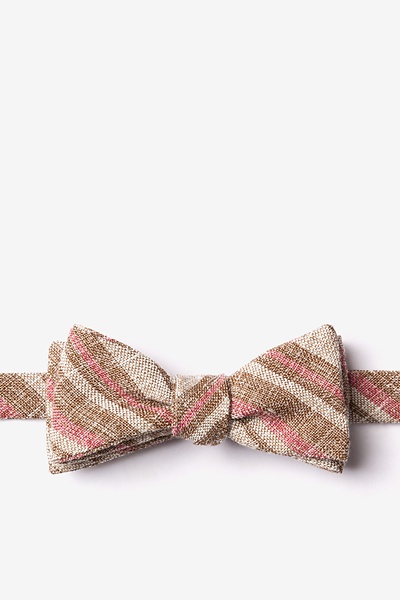 Brown Cotton Katy Skinny Bow Tie
