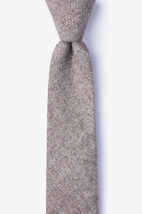 Niles Brown Skinny Tie