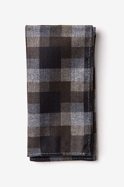 Brown Cotton Richland Pocket Square