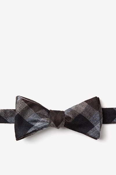 Brown Cotton Richland Skinny Bow Tie