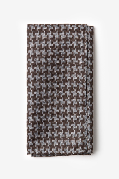 Brown Cotton Tempe Pocket Square