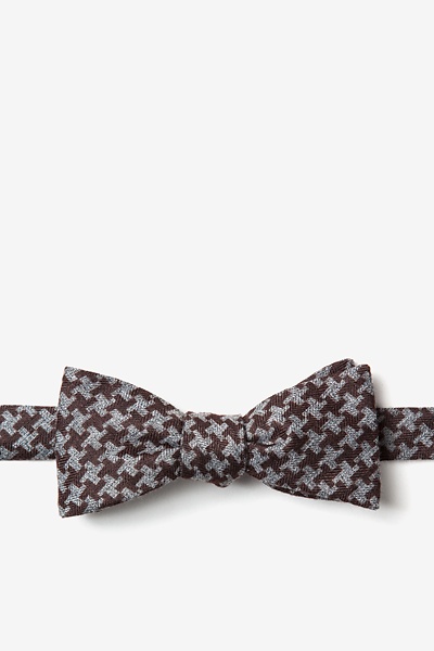 Brown Cotton Tempe Skinny Bow Tie