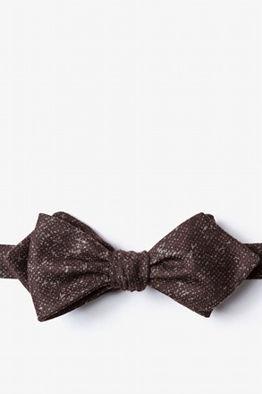 _Wilsonville Brown Diamond Tip Bow Tie_