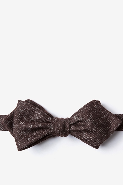 Brown Cotton Wilsonville Diamond Tip Bow Tie