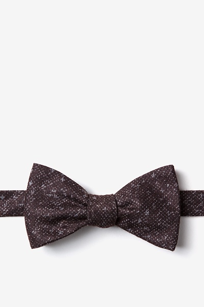 Brown Cotton Wilsonville Self-Tie Bow Tie