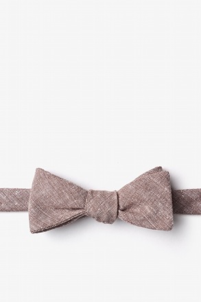 Wortham Brown Skinny Bow Tie