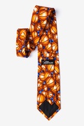 Basketballs Brown Extra Long Tie Photo (1)
