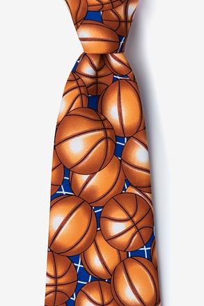 Basketballs Brown Tie