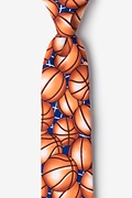 Basketballs Brown Tie For Boys Photo (0)