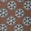 Brown Microfiber Snowflakes Extra Long Tie