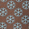 Brown Microfiber Snowflakes Skinny Tie