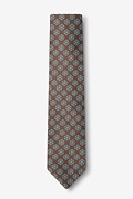 Snowflakes Brown Skinny Tie Photo (1)