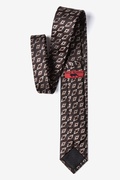 Tonal Diamond Brown Skinny Tie Photo (1)