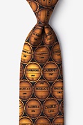 Wine Barrels Brown Tie Photo (0)