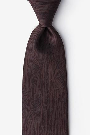 Wood Grain Brown Tie