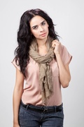Taza Studded Brown Scarf Photo (3)