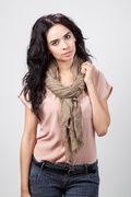Brown Taza Studded Scarf Photo (3)