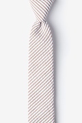 Brown Kensington Seersucker Skinny Tie Photo (0)