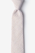 Brown Kensington Seersucker Skinny Tie Photo (0)