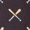 Brown Silk Batter Up Tie