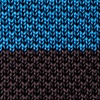 Brown Silk Belgian Color Block Knit Skinny Tie