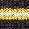 Brown Silk Maltese Stripe Knit Skinny Tie