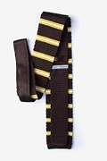 Maltese Stripe Brown Knit Tie Photo (1)