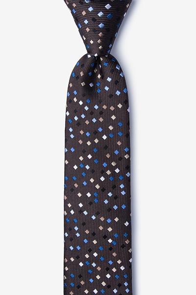 Brown Silk Manzanita Skinny Tie