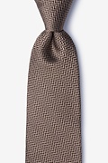 Quartz Brown Extra Long Tie Photo (0)