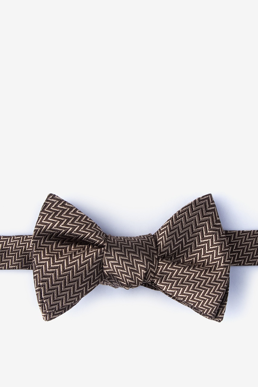 Quartz Brown Self-Tie Bow Tie Photo (0)