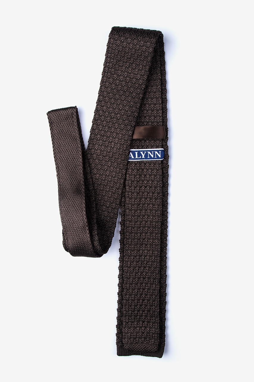 Brown Silk Textured Solid Knit Skinny Tie | Ties.com