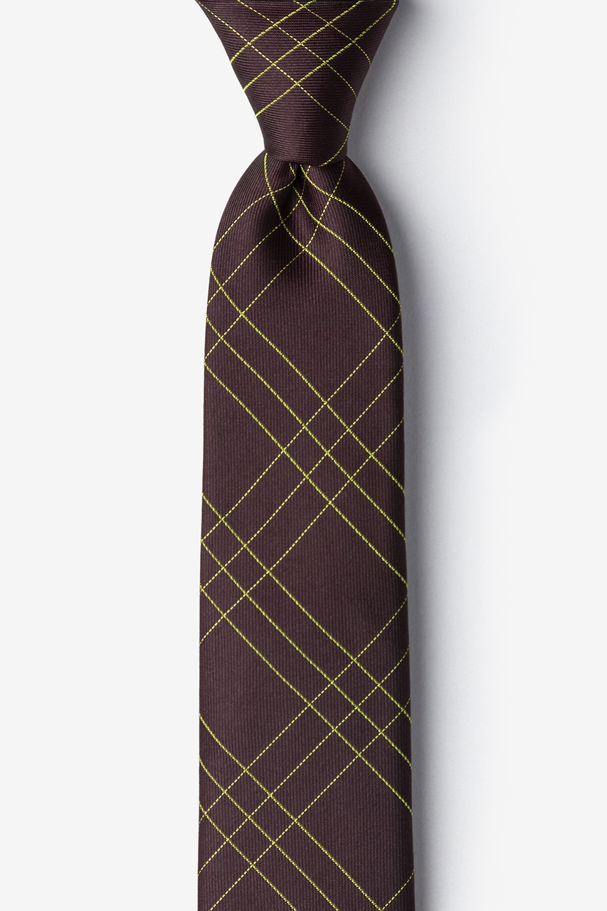 Unimak Brown Skinny Tie Photo (0)