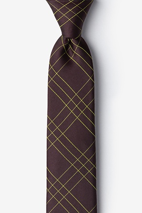 Unimak Brown Skinny Tie