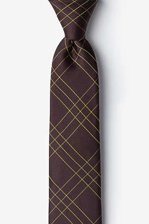 _Unimak Brown Skinny Tie_