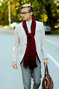 Burgundy Calgary Scarf Photo (2)