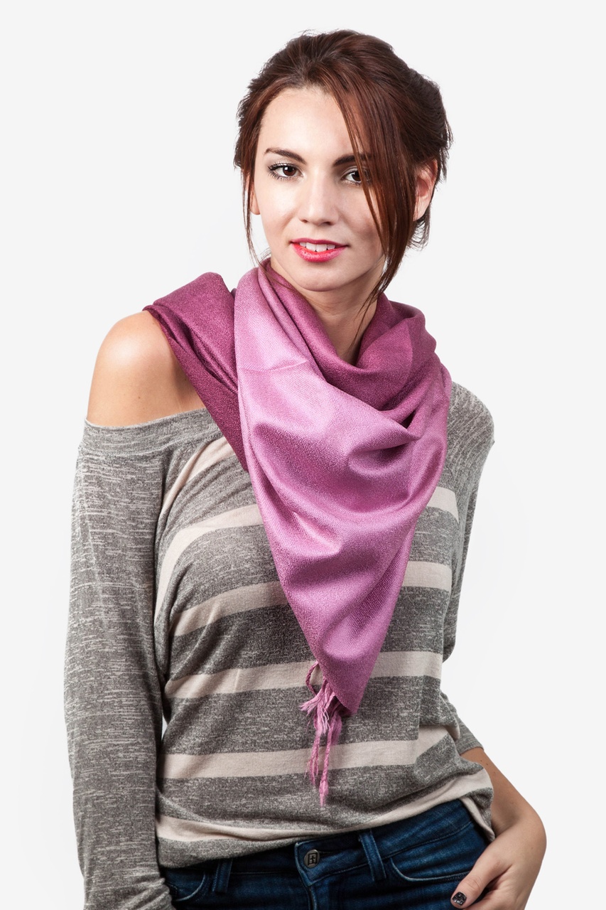 Burgundy Gradient Pashmina Scarf Pashmina Scarves