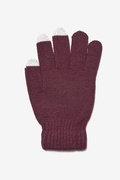 Burgundy Texting Gloves Photo (1)