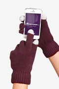 Burgundy Texting Gloves Photo (2)