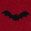 Burgundy Carded Cotton A little Batty Medium-Large Sock