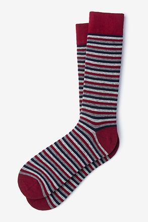 _Alexander Burgundy Medium-Large Sock_
